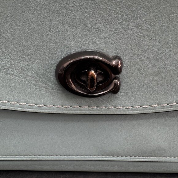 Coach Parker Light Blue Shoulder Bag Crossbody Purse - Picture 4 of 15